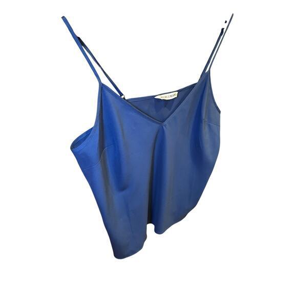 NWOT Veronica Beard Blue 100% Silk Camisole Blouse, Adjustable Straps 10 - Picture 3 of 15
